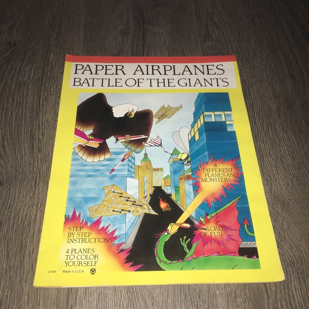 Paper airplane book